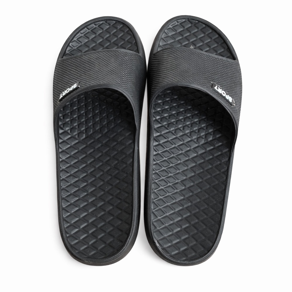 Kids Slides Sandals Black Sport Casual‎ Slip On Shoes Size 39 Youth